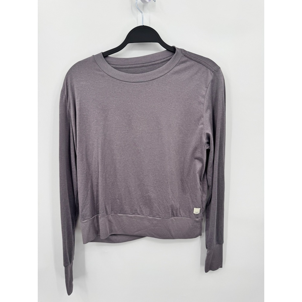 Vuori Halo Crew Sweatshirt Women Medium Purple Lightweight Long Sleeve Pullover